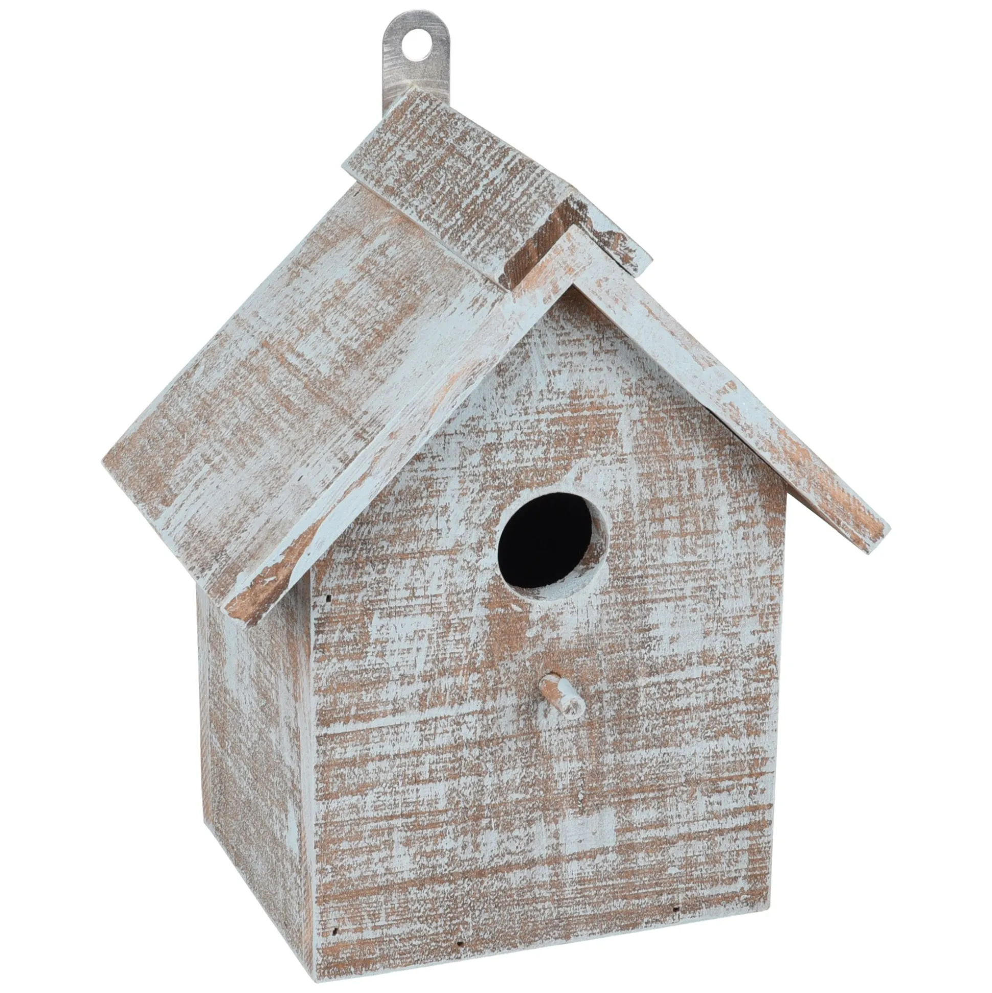 Nestkast gradijs hout blauw-bruin