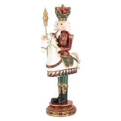 Notenkraker te paard 32 cm rood
