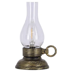 Olielamp 20 cm LED ant. zwart
