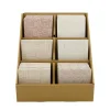 Onderzetter keram wit roze 10x10cm