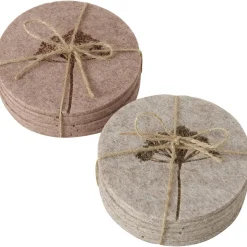 Onderzetters Graser vilt 10 cm 6st. 2 assorti