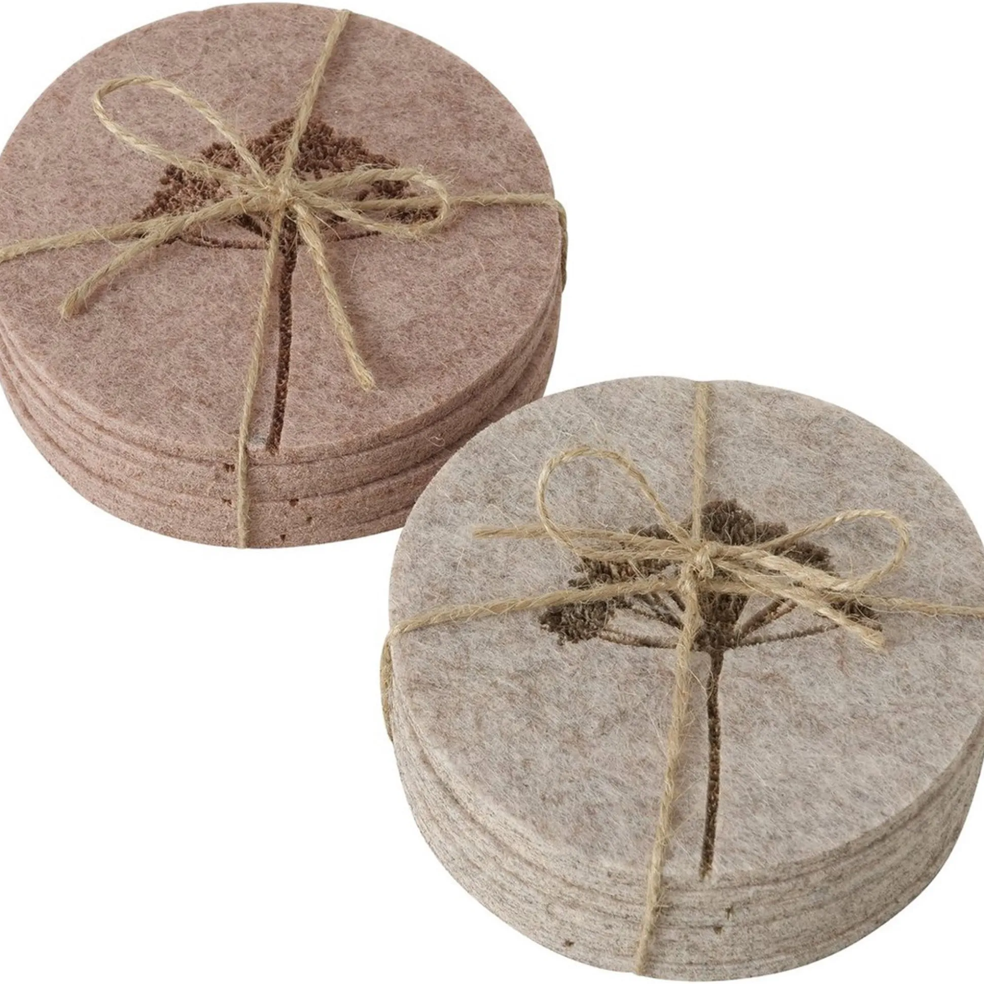 Onderzetters Graser vilt 10 cm 6st. 2 assorti