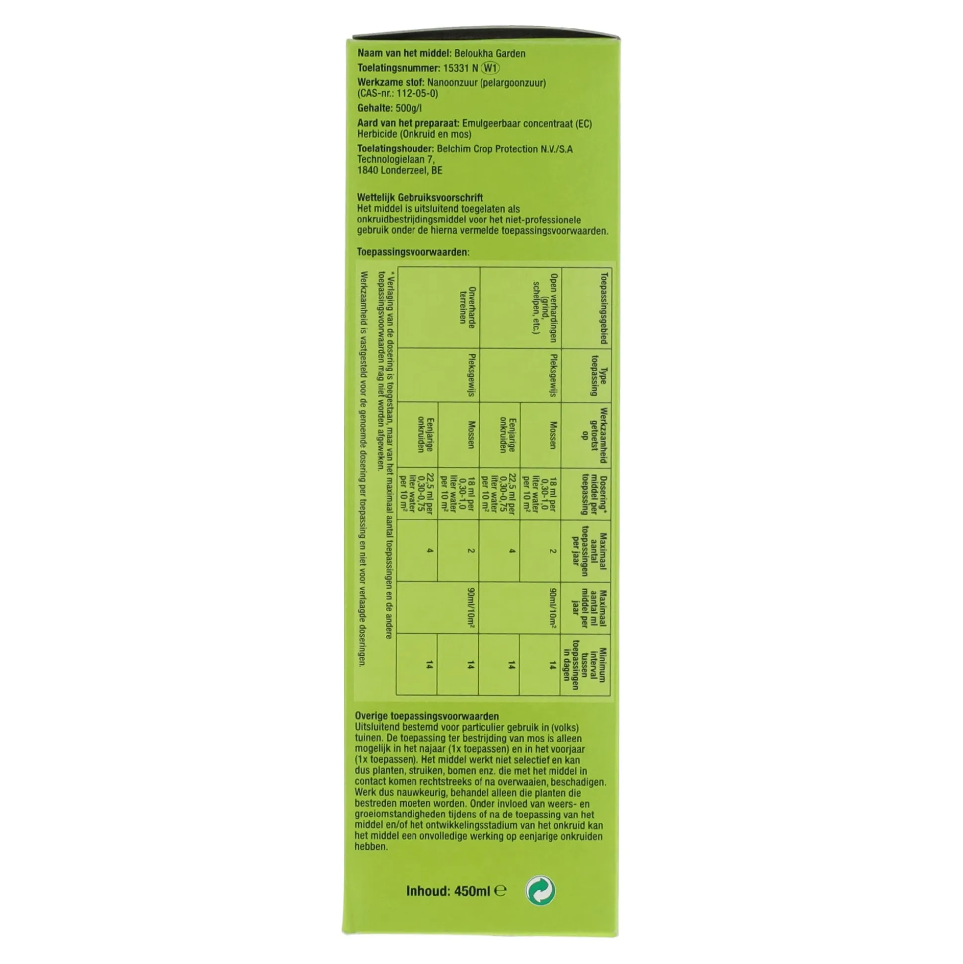 Onkruid en mos 450ml 200m2 Protect Garden