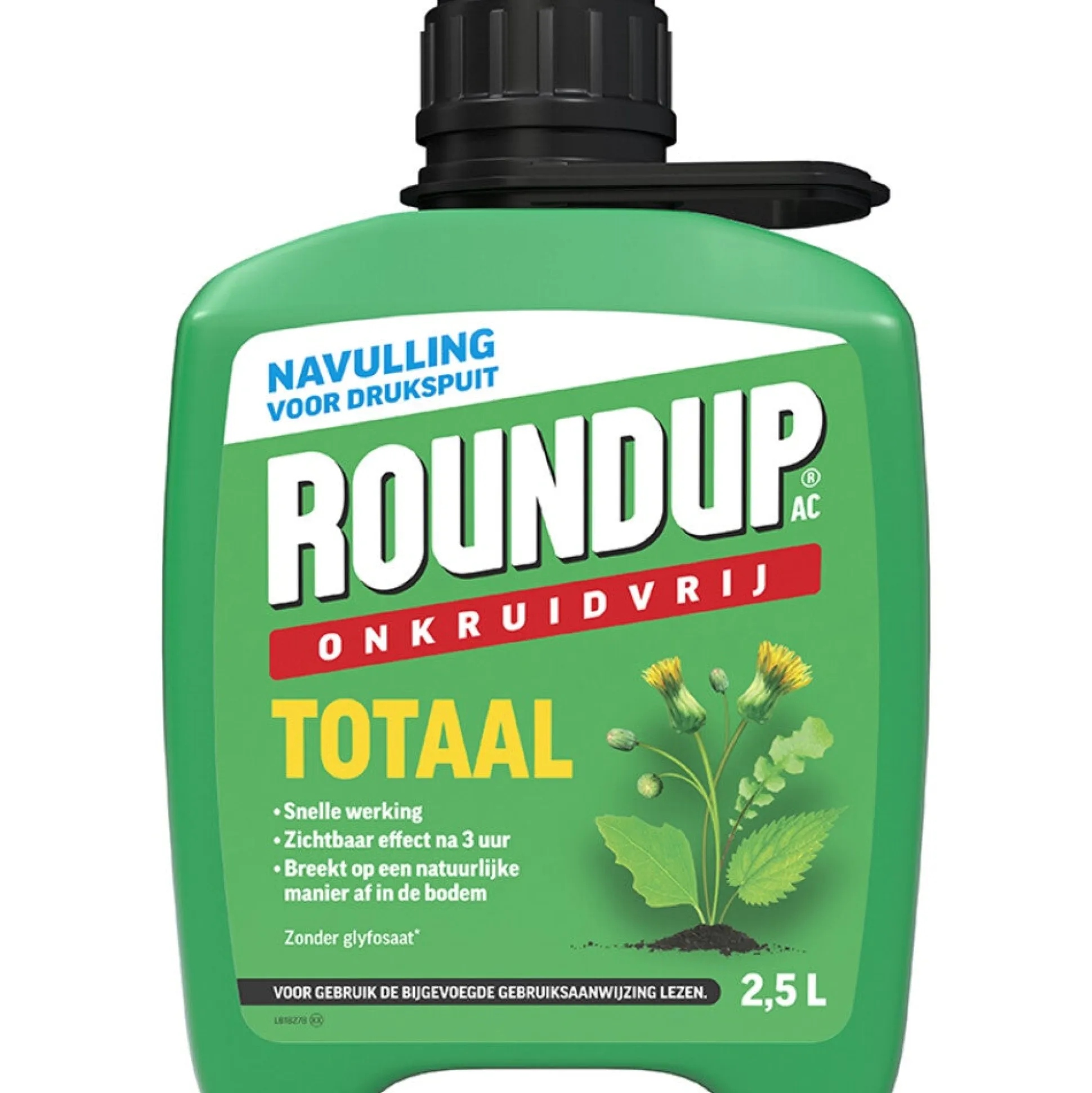 Onkruidbestrijder Roundup totaal navulling 2,5L