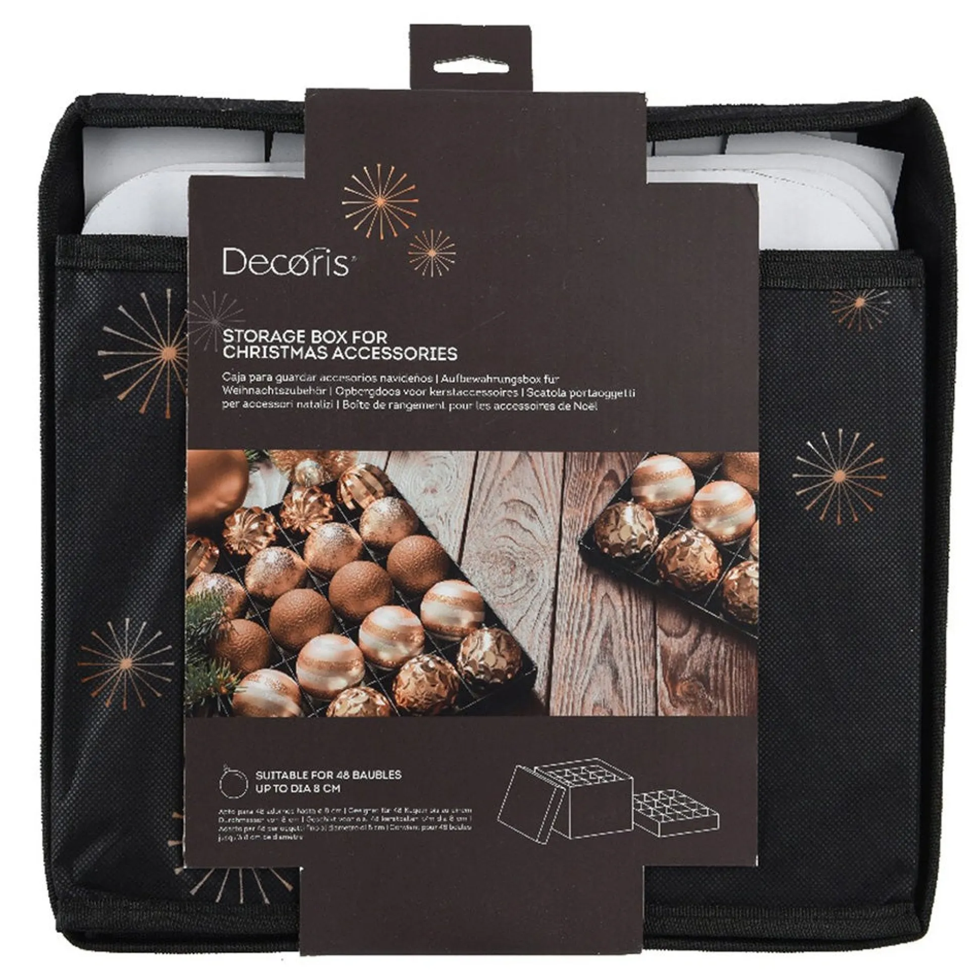 Opbergdoos kerstbal polyester