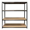 Opbergrek HD 180x160x60cm mdf zwart
