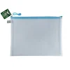 Opbergtas A4 met rits pastelblauw