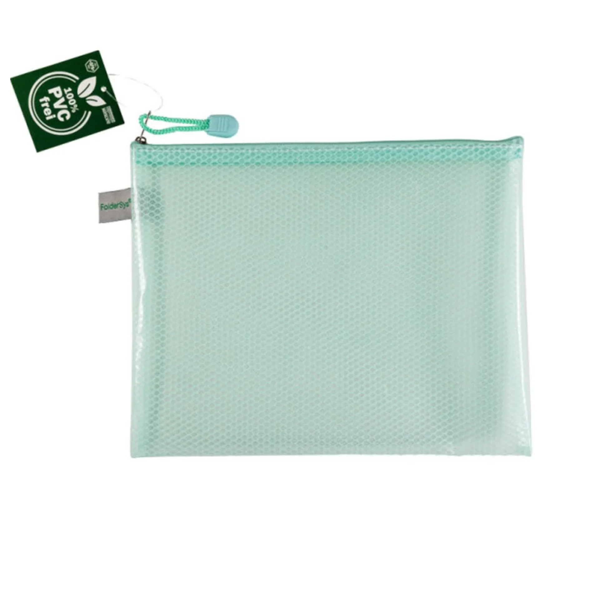 Opbergtas A5 met rits pastelgroen