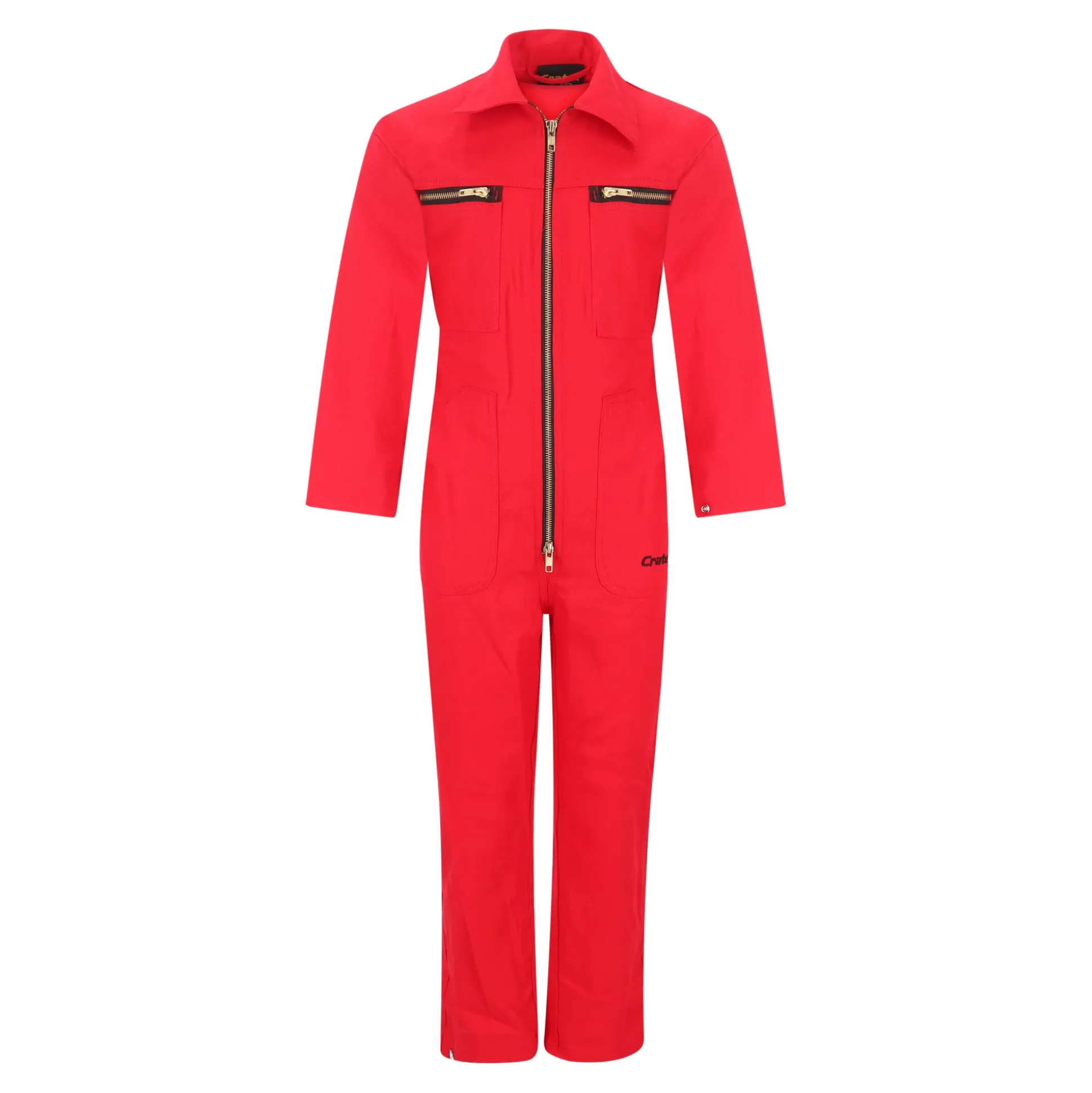 Overall kinderrally-suit rood 98