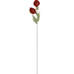 Papaver op steel 106 cm rood