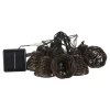 Partylight solar 10LED warm wit wicker