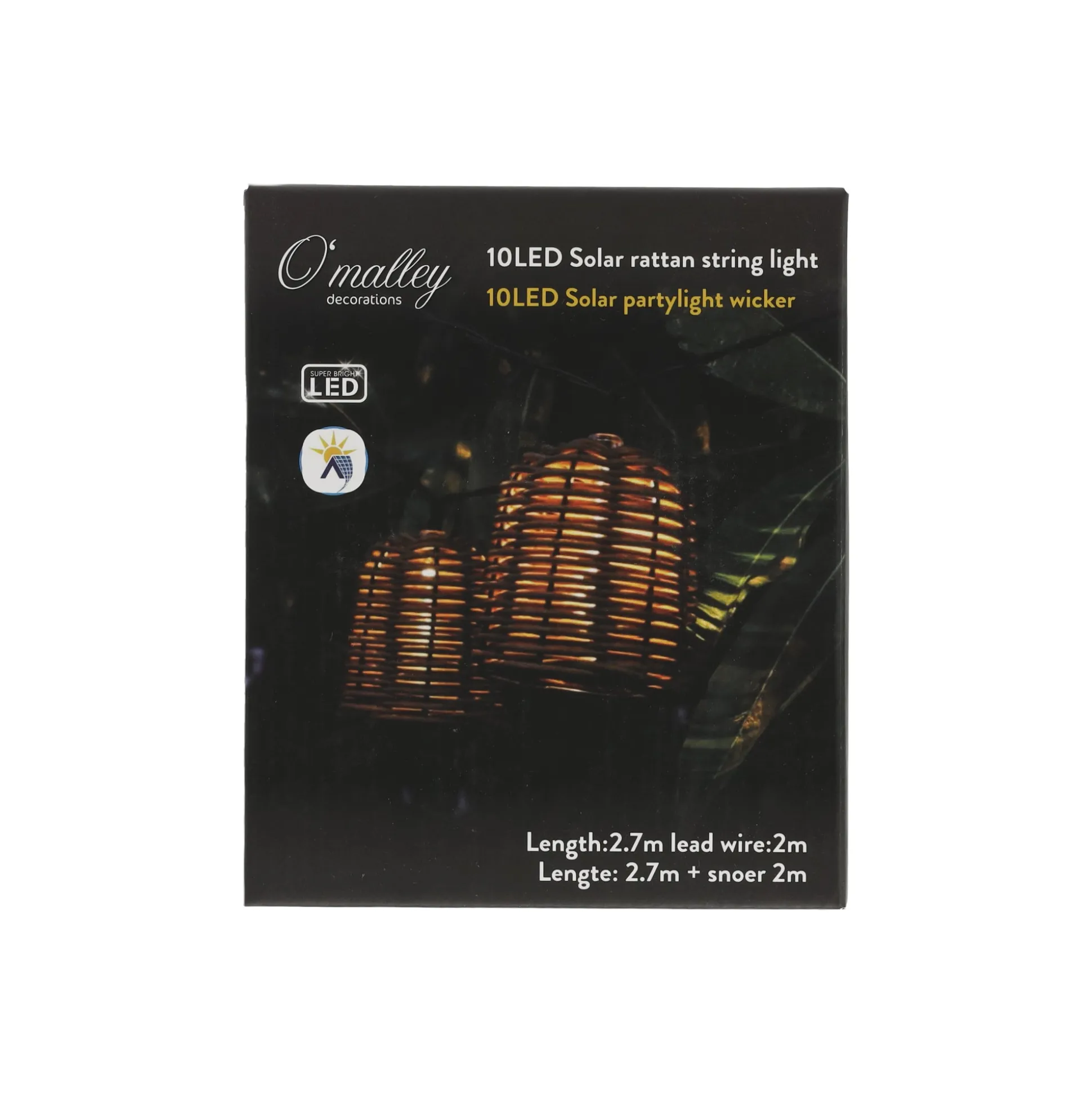 Partylight solar 10LED Warm Wit