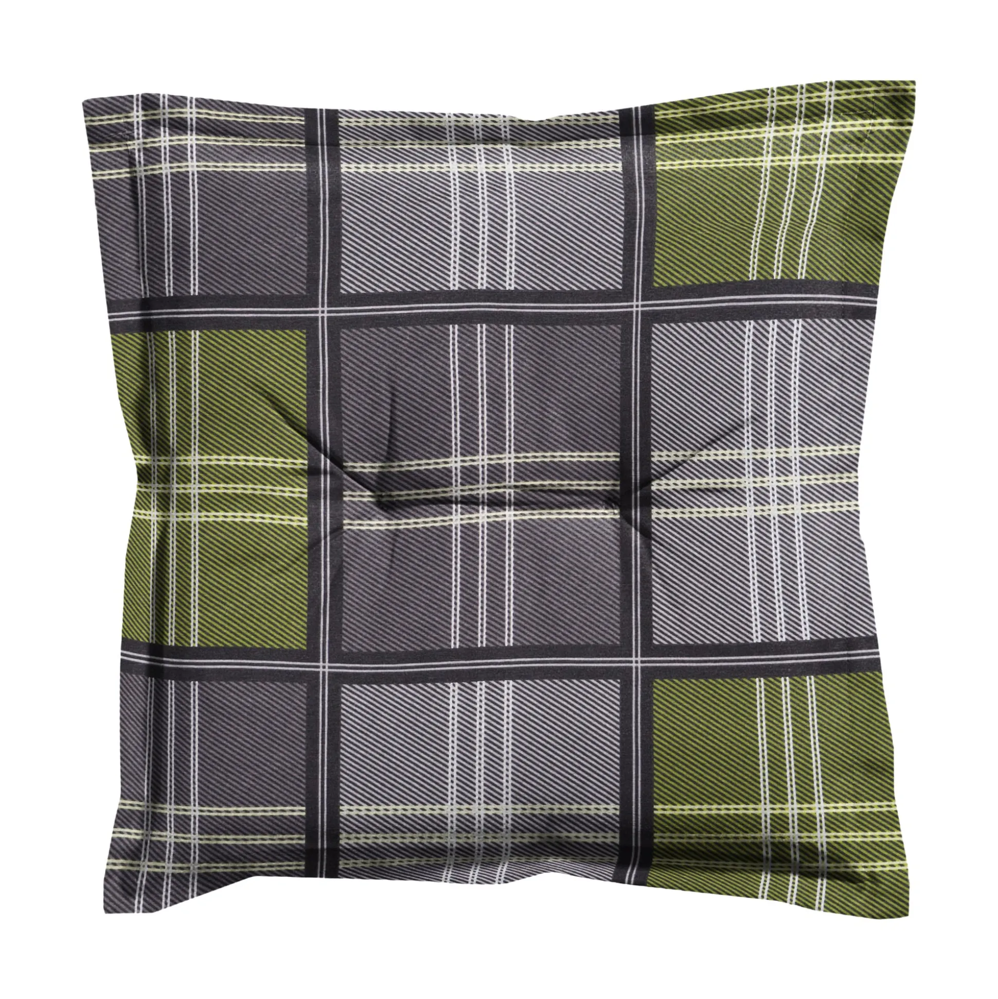 Patchy olive hocker 50x50