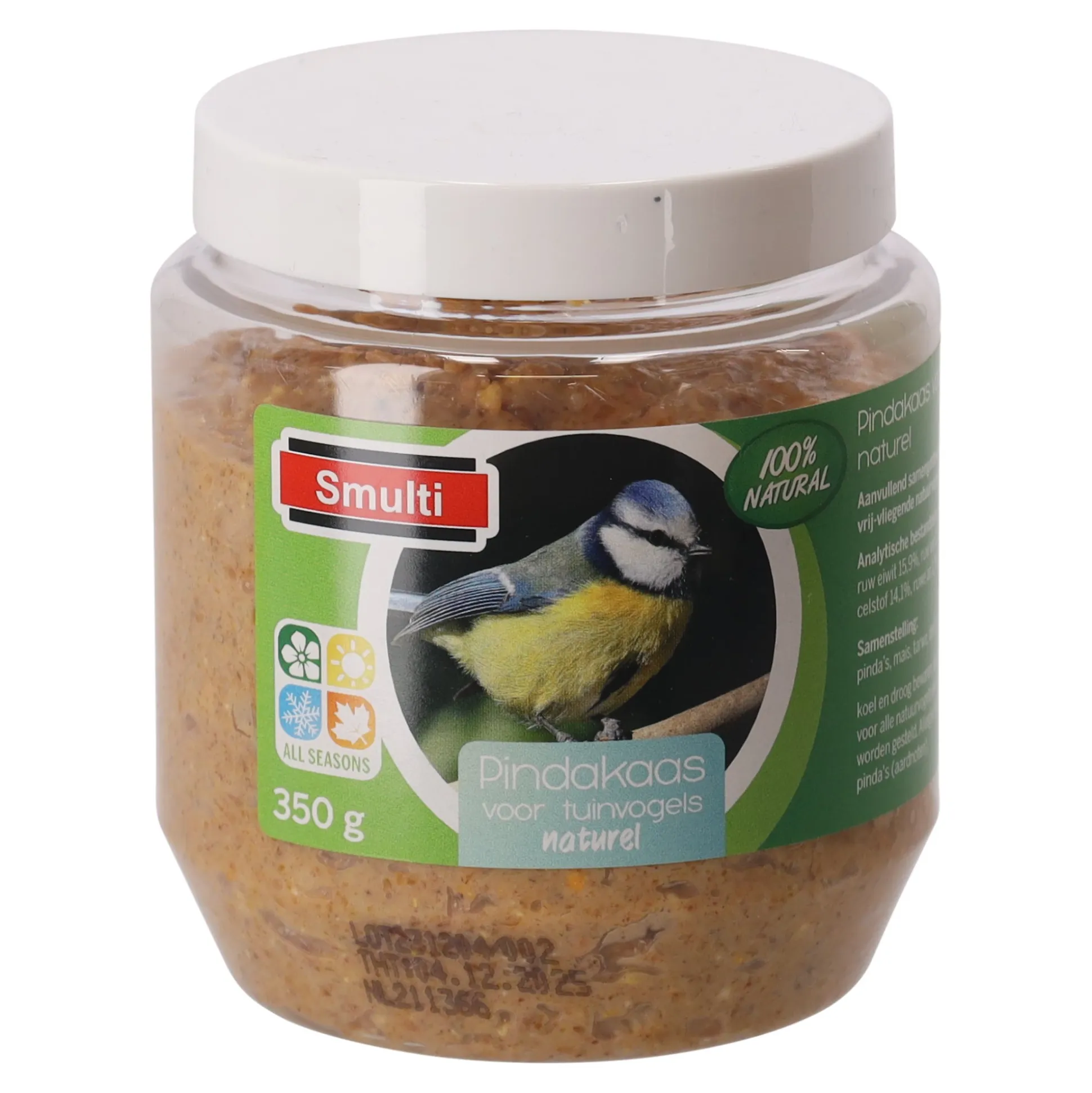 Pindakaas naturel 350 g Smulti