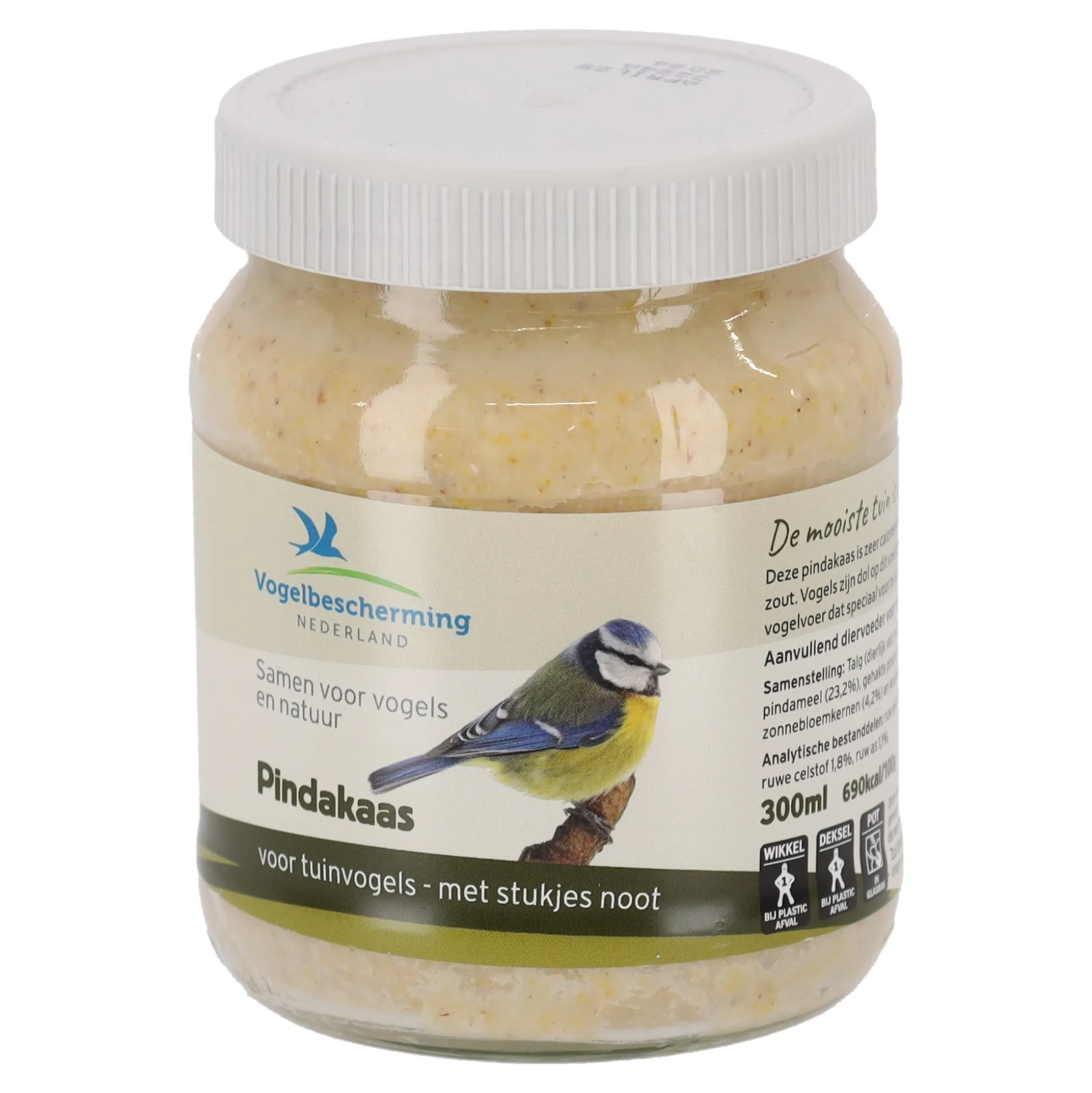 Pindakaas vogel + noten 330gr
