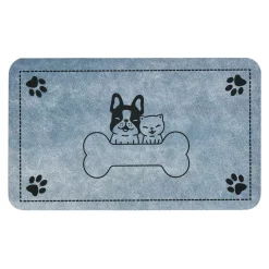 Placemat hond, kat blauw 50 x 30 cm