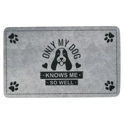 Placemat Only my dog grijs 75 x 45 cm