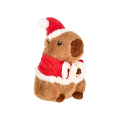 Pluche capibara kerst 24 cm