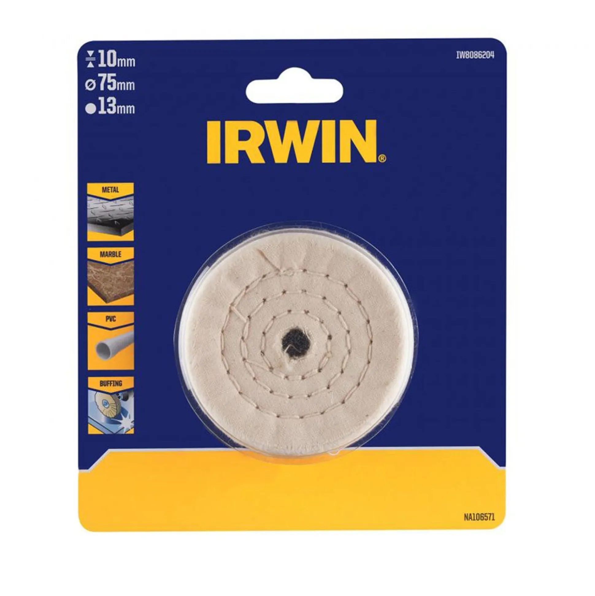 Polijstschijf katoen Ø75mm Irwin