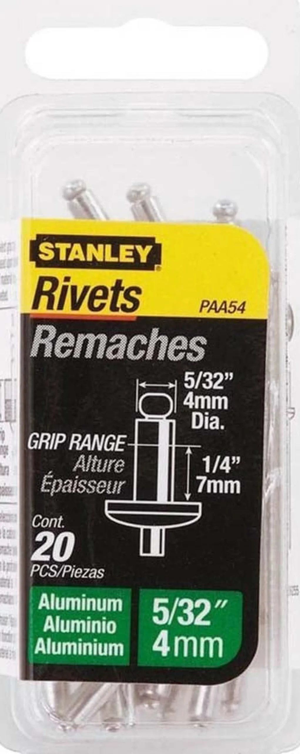 Popnagels 3x3mm 1-PAA42T Stanley