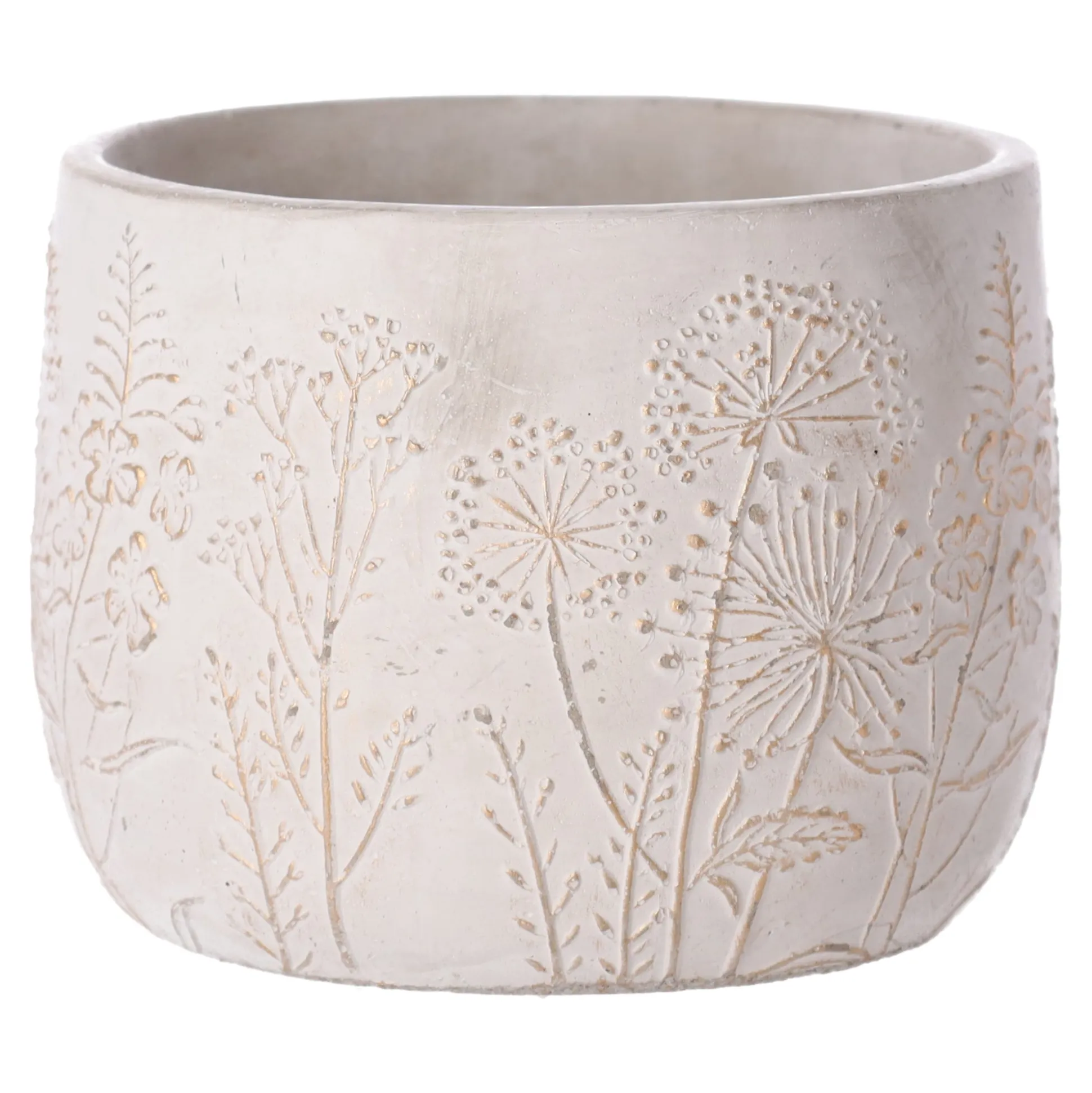 Pot cement goud 14 x 11 cm