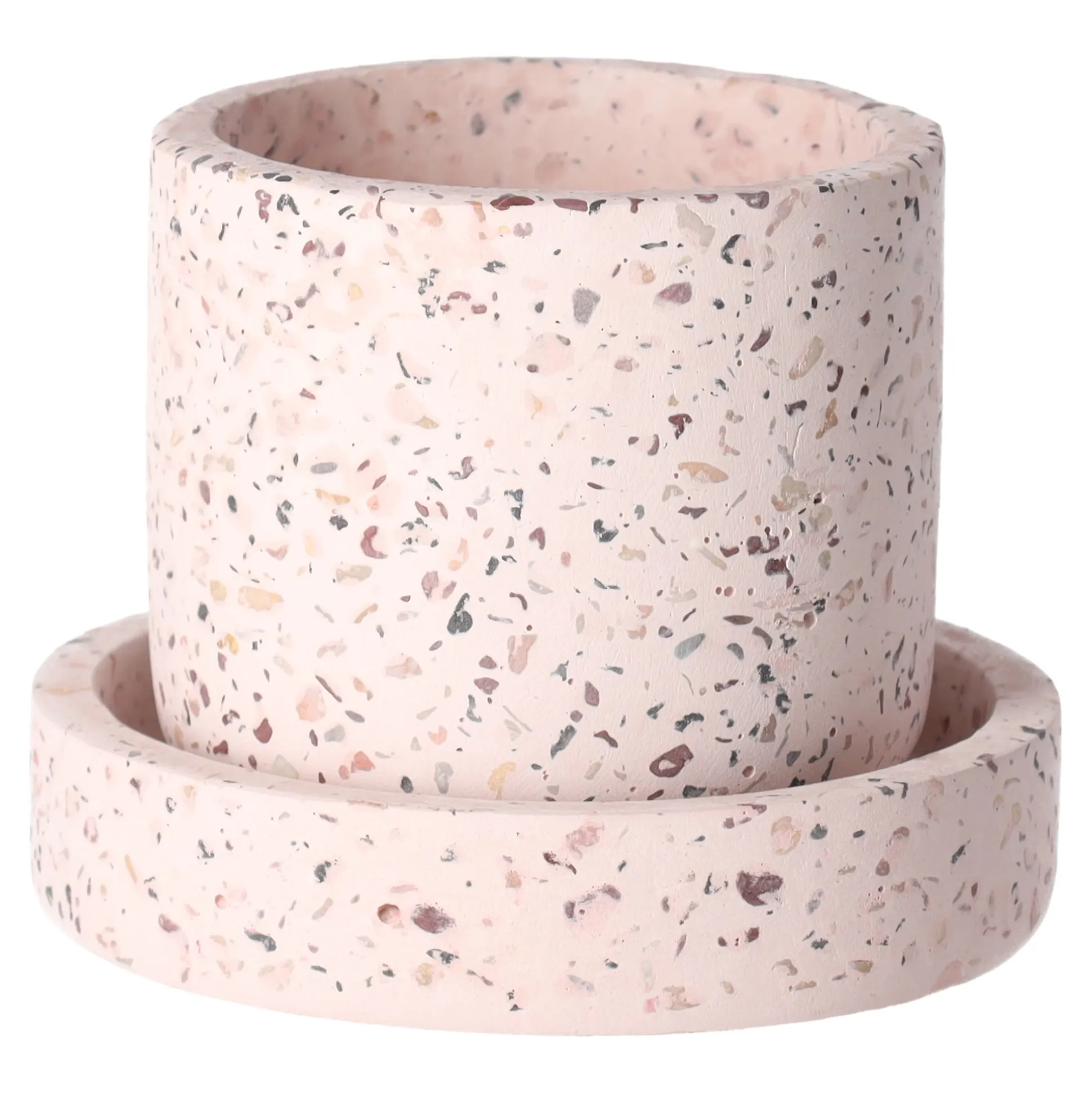 Pot cement roze 10 x 9 cm