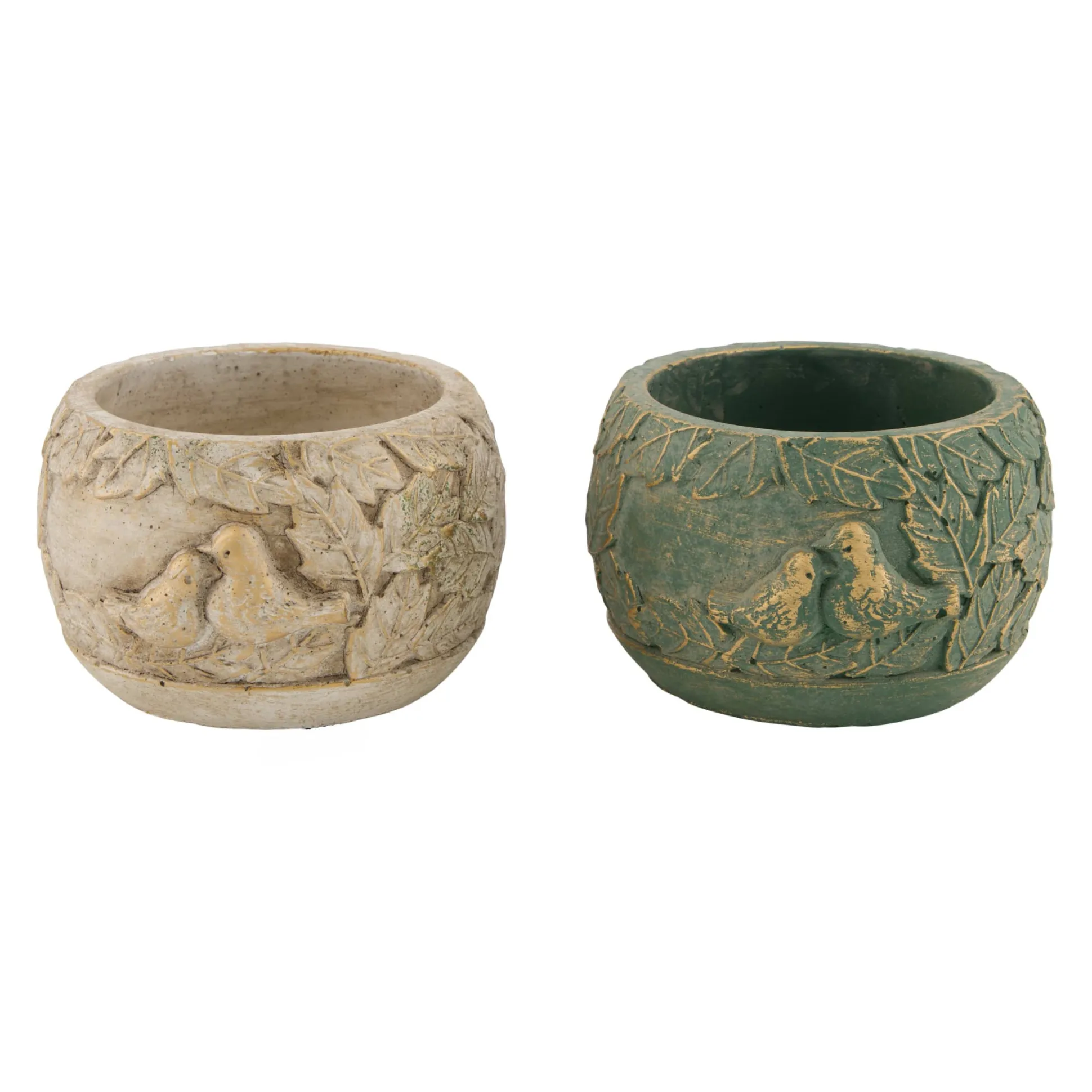 Pot cement vogel 12 x 7 cm