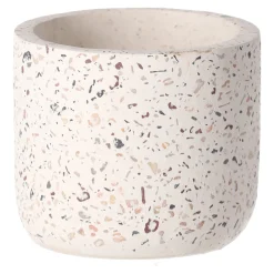 Pot cement wit 12 x 10 cm