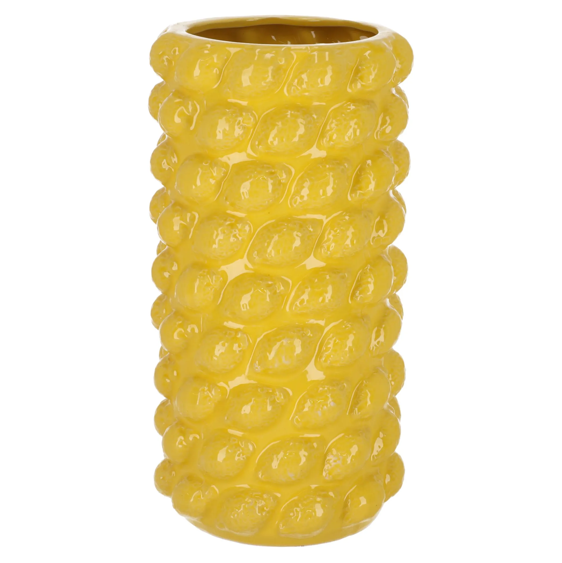 Pot citroen keramiek geel 19 x 11 cm