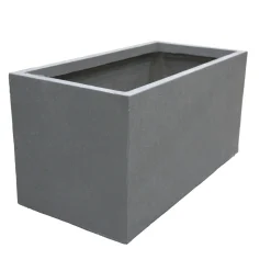 Pot Clayfibre Bigular auth. grey 60 cm