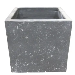 Pot Clayfibre Cubi auth. grey 23 cm