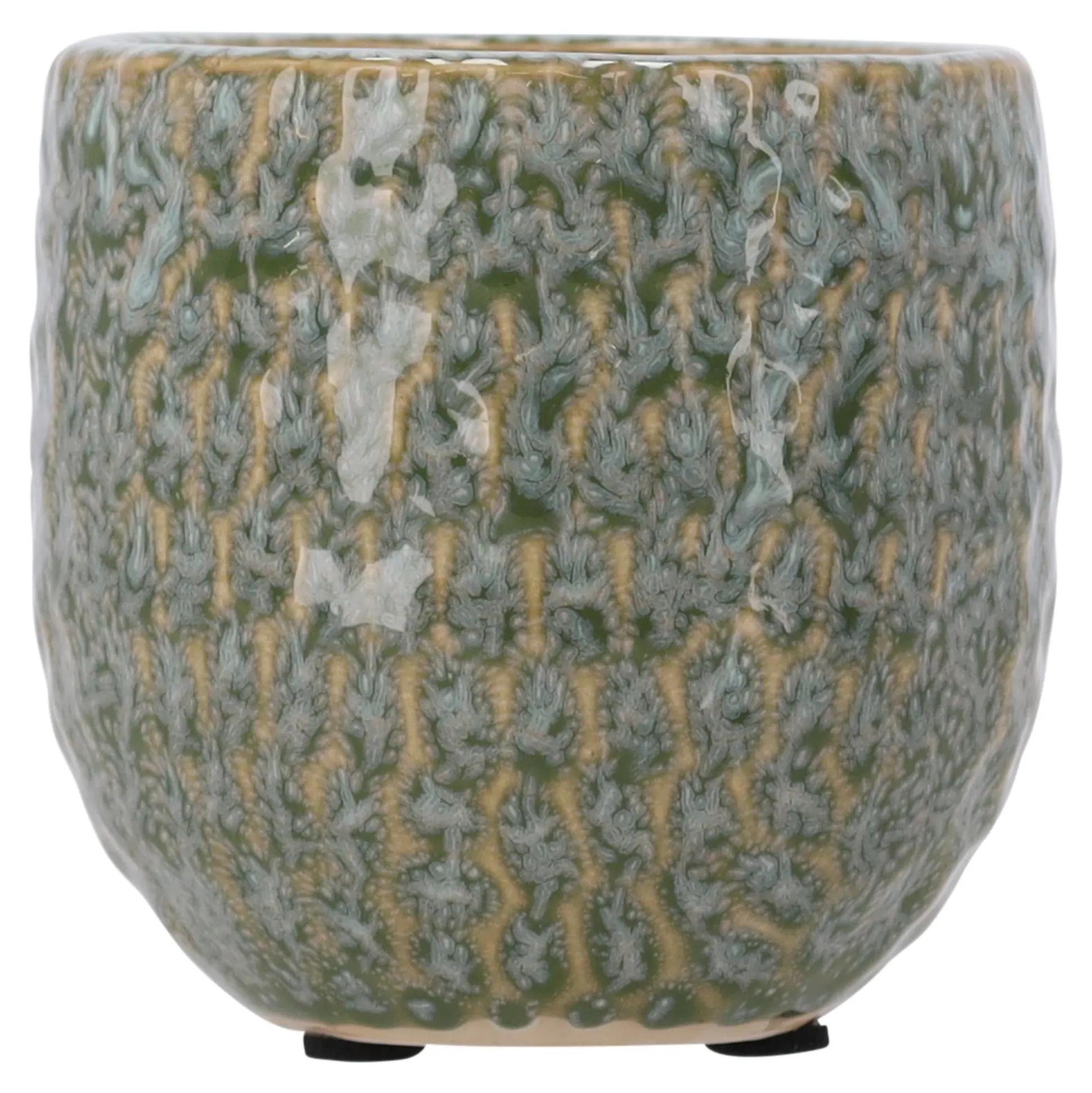 Pot keramiek groen 8 x 8 cm