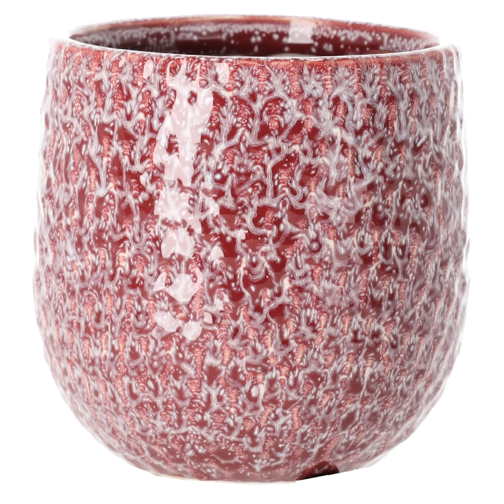 Pot keramiek roze 12 x 11 cm