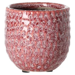 Pot keramiek roze 8 x 8 cm