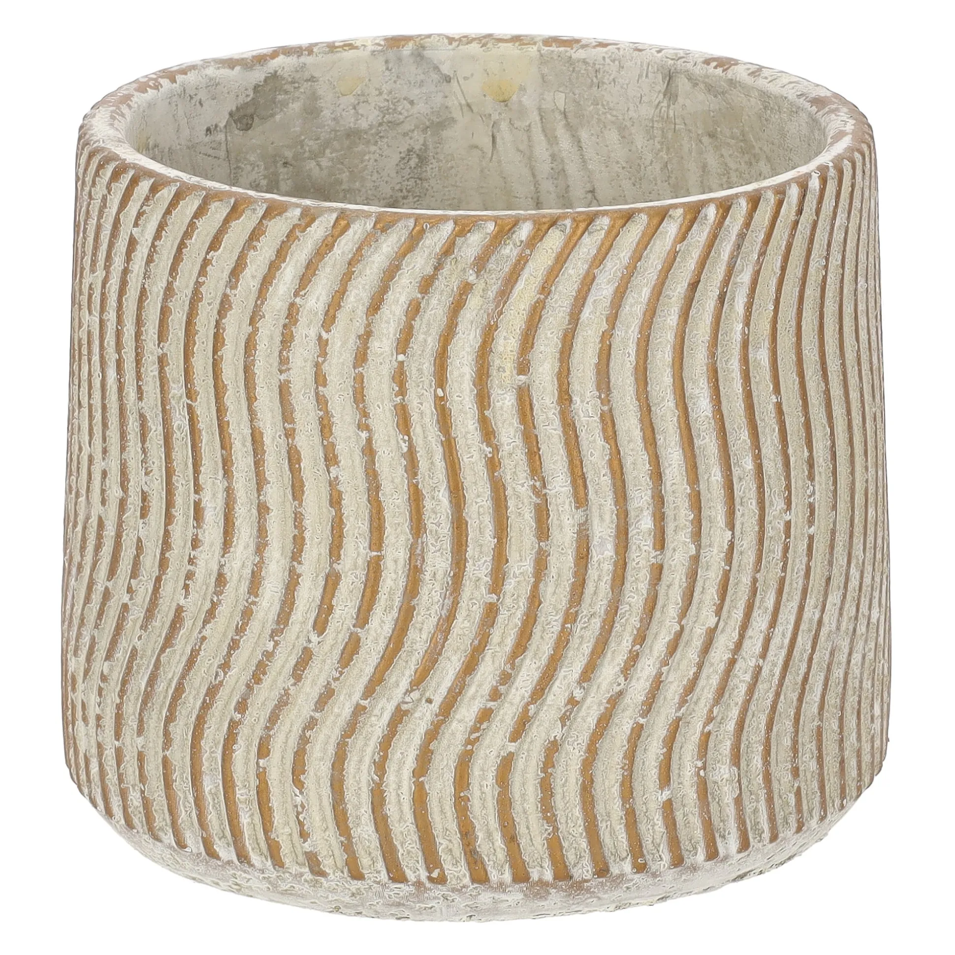 Pot ribbel 17 cm cement
