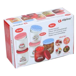 Pot+schroefdop 6st assorti Alpina