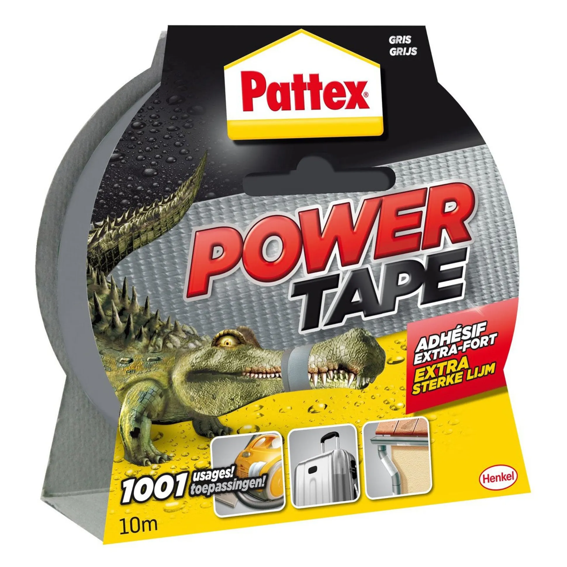Power tape 10Mx50mm grijs Pattex