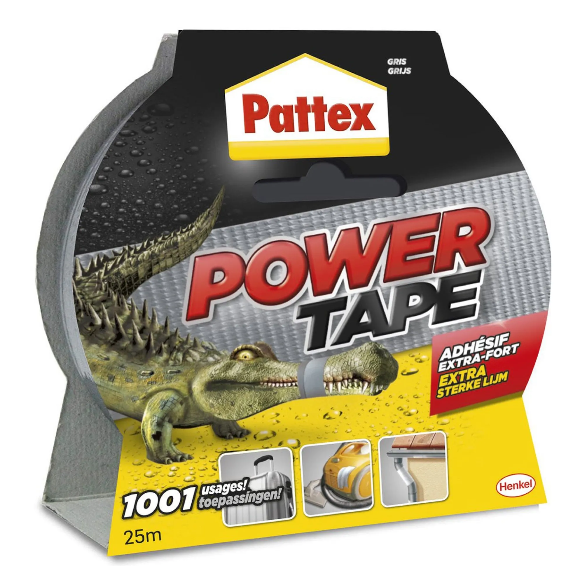 Power tape 25Mx50mm grijs Pattex