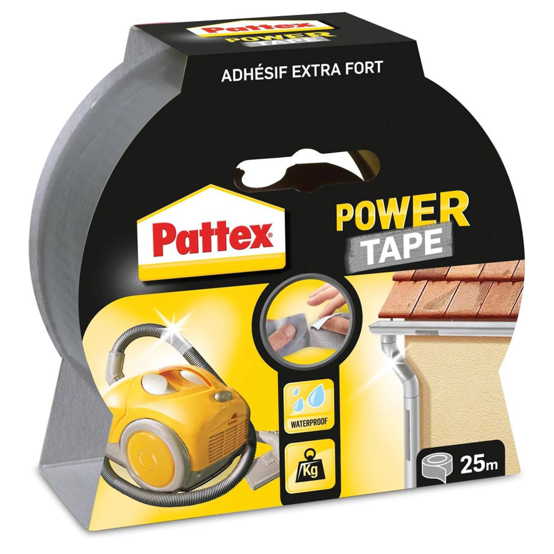 Power tape 25Mx50mm grijs Pattex