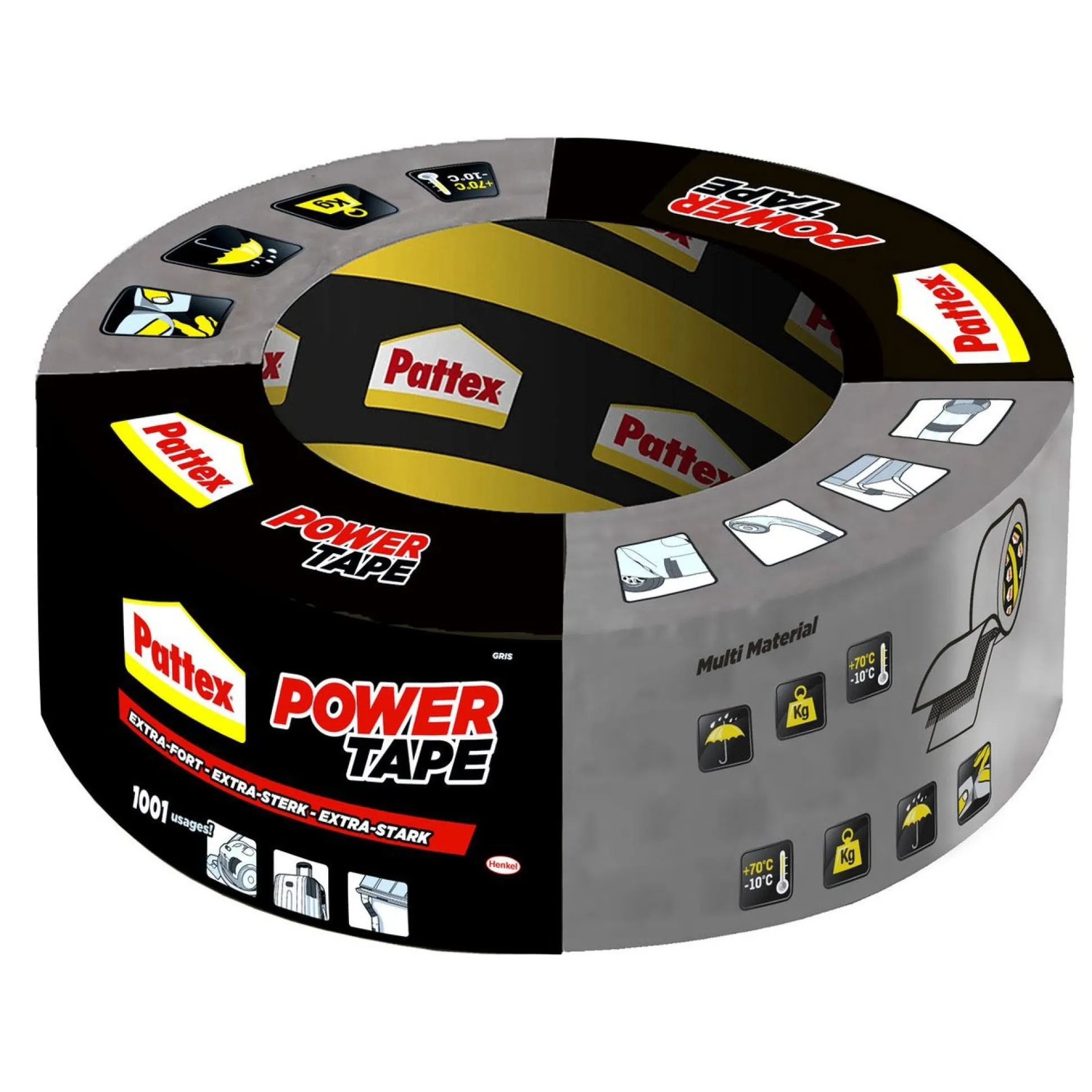 Power tape 50Mx50mm grijs Pattex
