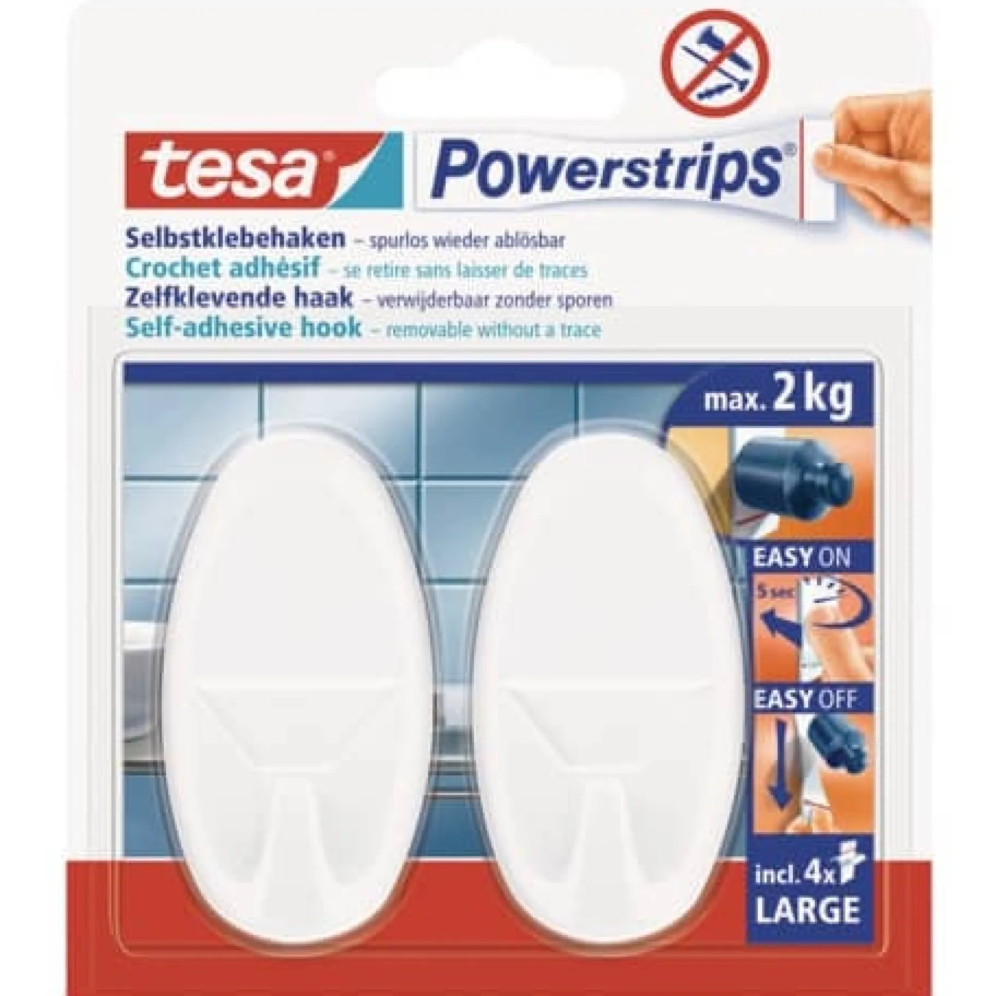 Powerstrips 58013 ovaal Tesa