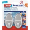 Powerstrips haak L ovaal chroom