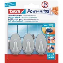 Powerstrips haak S ovaal mat chrome