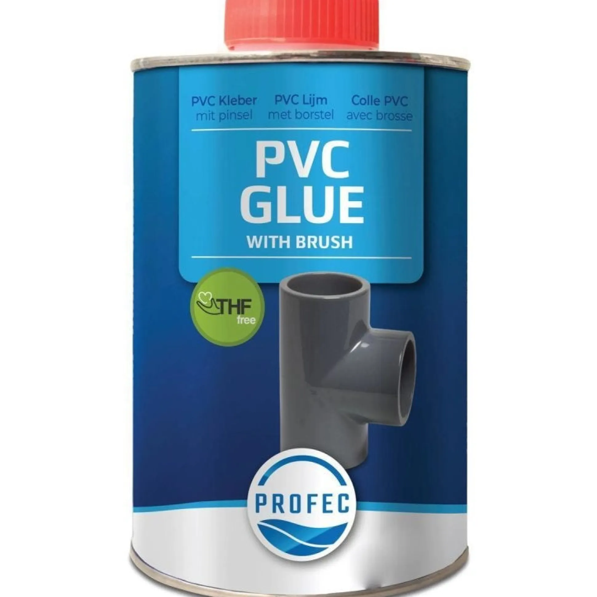 PVC lijm 500ml + kwast Profec