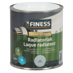 Radiatorlak wit 1410 750ml Finess