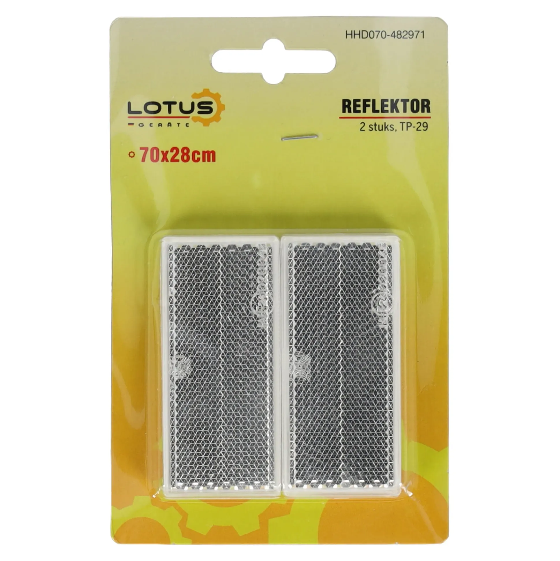Reflektor RH 70x28mm wit 2st TP-029