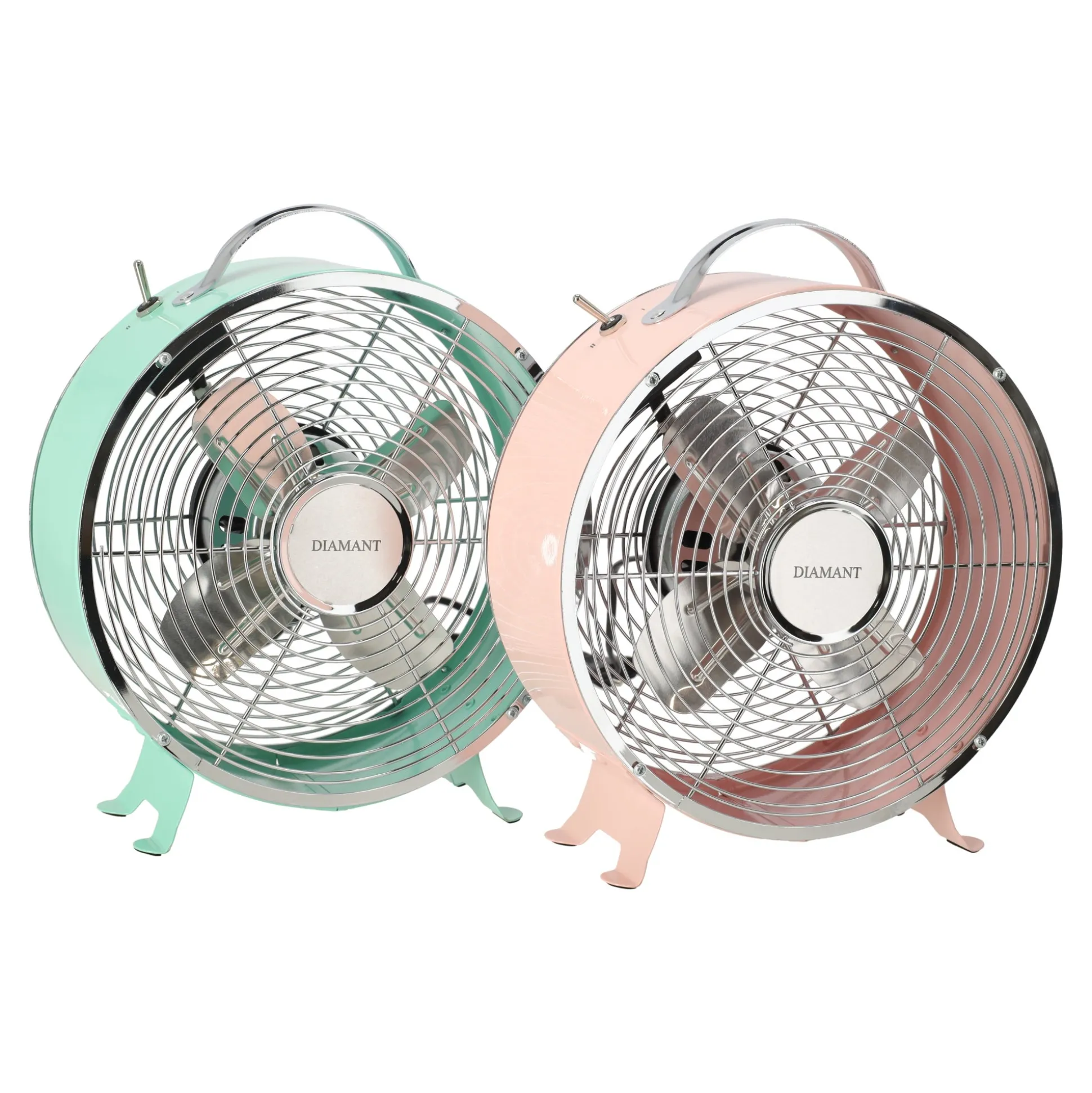 Retro ventilator groen-roze Diamant