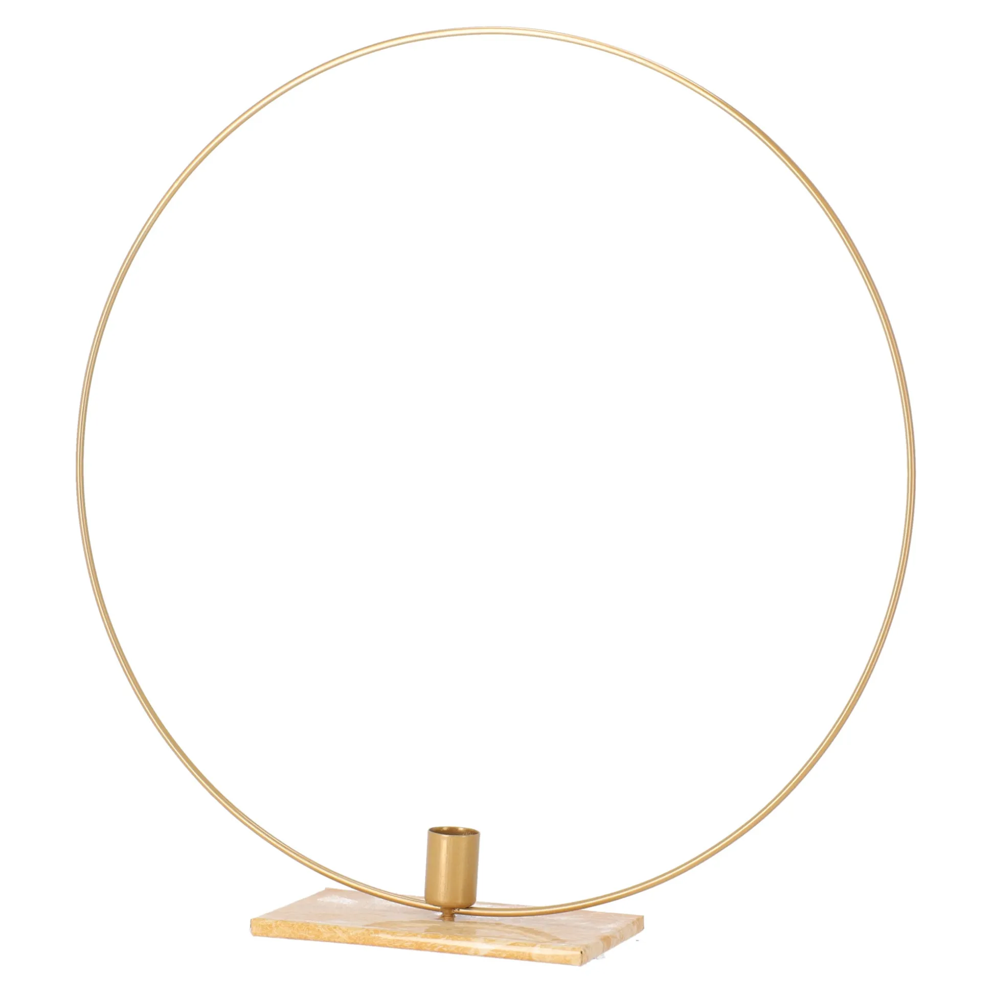 Ring op voet kaarshouder diner 40 cm goud