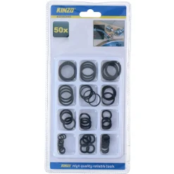 Ringenset rubber 50st assorti Kinzo