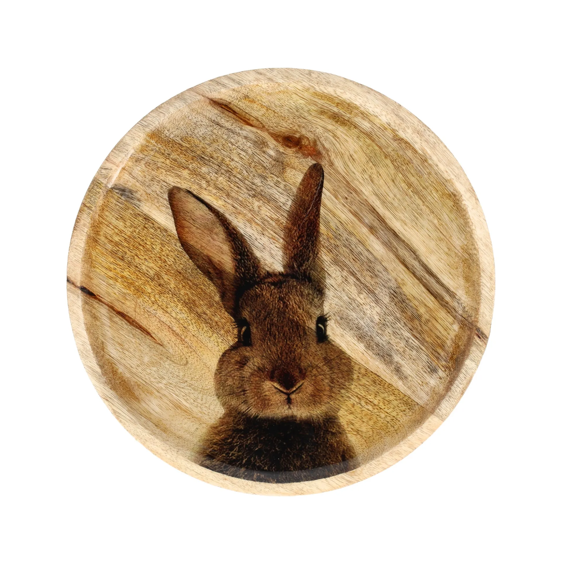 Schaal hout konijn 25 cm